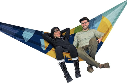Bigfoot Scene Polyester Hammock 55"x106" with Storage Bag Compact Size Sasquatch 275 lb Limit