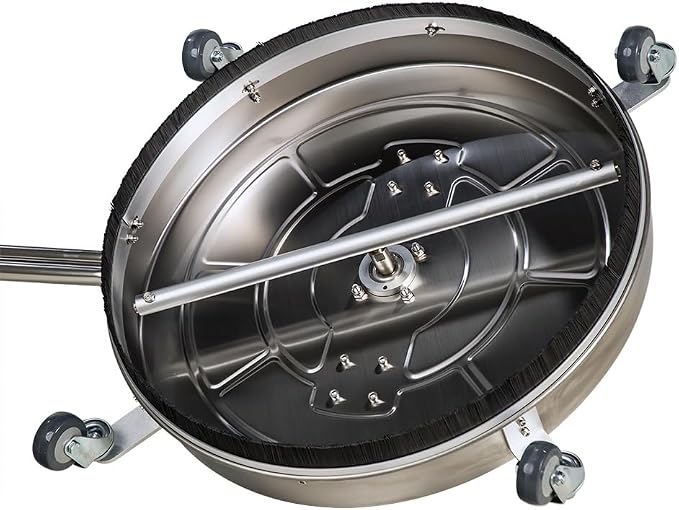 ECCPP 24 Inch Pressure Washer Surface Cleaner with 4 Wheels Stainless Steel for Household Cleaning 3/8" Quick Connector