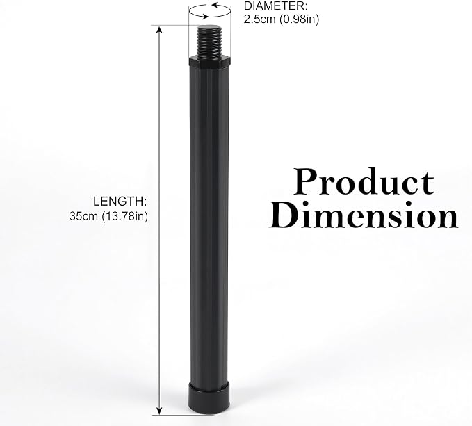 4 Pack Folding Camping Table Legs, 14" Aluminum Alloy Replacement Legs 26" & 30" Camping Tables, Black