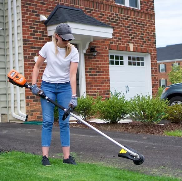 Yard Force 60V Cordless String Trimmer | 16" Cutting Width, Brushless Motor, 3-Speed Electric Weed Eater with Attachment Compatibility
