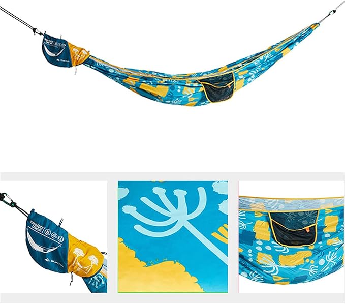 Camping Hammock, Outdoor Hammock Portable Large Hammock for Patio Yard Garden Multiples with Carrying Bag, Load Capacity Up to 200 Kg(B)