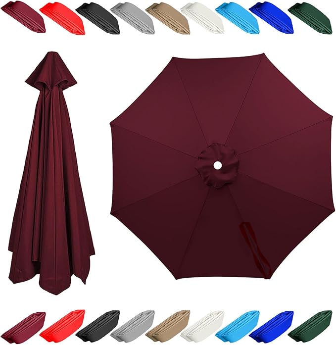 11.5ft 13 ft 8 rib umbrella replacement canopy patio umbrella fabric replacement Outdoor Umbrella Polyester Top