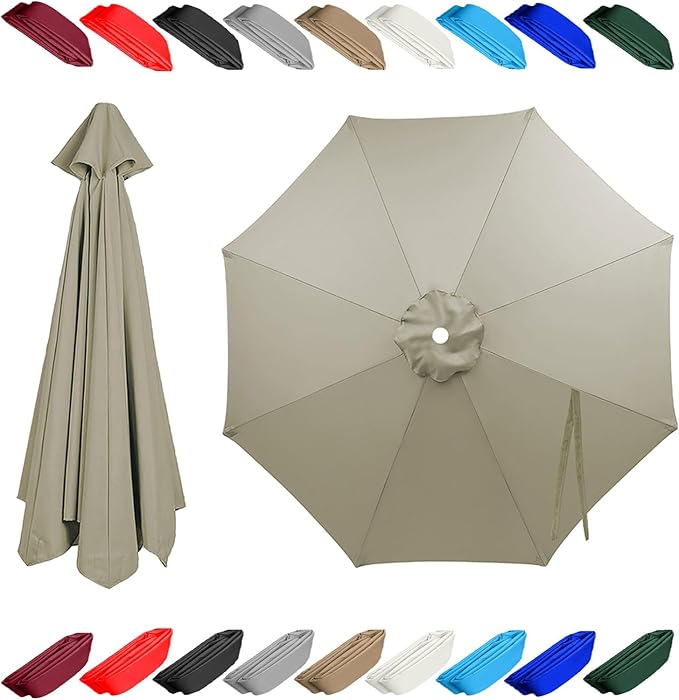 11.5ft 13 ft 8 rib umbrella replacement canopy patio umbrella fabric replacement Outdoor Umbrella Polyester Top