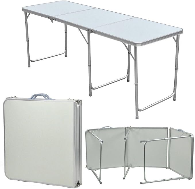 Portable Aluminum 6ft Folding Table in/Outdoor Picnic Party Dining Camping Table
