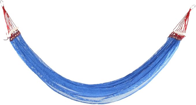 Ruilogod Nylon Mesh Outside Travel Hiking Spreader Swing Hanging Bed Suspended Hammock Blue (id: f31 9eb 9a5 7c2 968