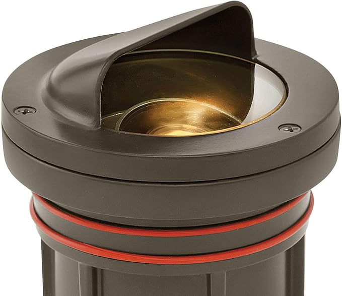 Hinkley Landscape Lighting Shielded Well Light – Highlights Important Landscape Features and Surfaces and Increases Home Security, Bronze Finish with Shield Cover to Protect Light, 15708BZ