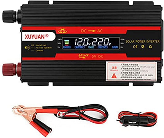 3000W 4000W 6000W Car Inverter DC 12V 24V to AC 110V 220V Modified Sine Wave Power Voltage Converter with Smart Digital Display Screen,3000W-12V