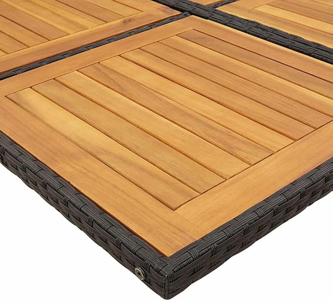 14-STK. Patio Dining Set Black and Cream White Outdoor Furniture Set Blends Style and Function for Outdoor Entertaining