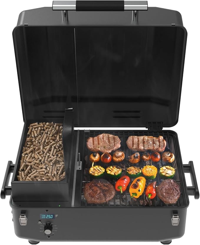 Z GRILLS 2026 200A Pellet Grill & Smoker - 202 sq.in Compact Wood Pellet BBQ with PID 3.0 Precision Control, Auto Feed System, Portable Small-Space Grill for Camping & Backyard Cooking
