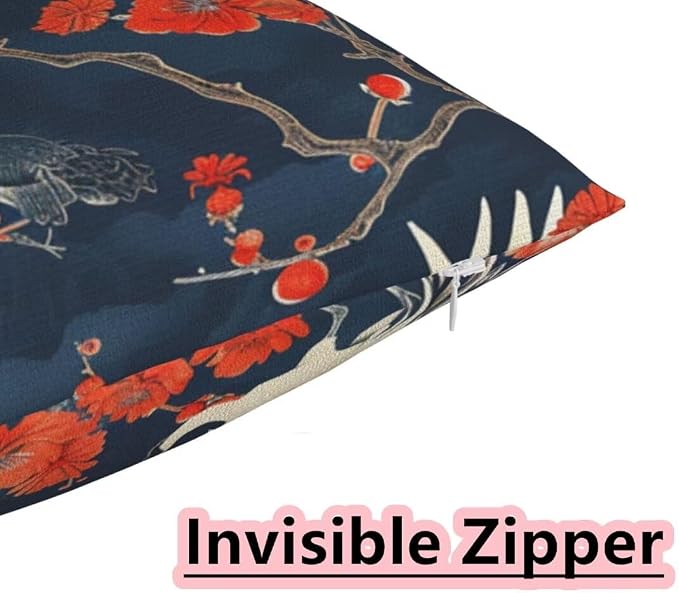 Outdoor Pillows Waterproof Set of 2 Outdoor Pillow Covers 16x24 Inch, Japan Throw Pillows China Pillow Covers, Summer Garden Decorative Pillows Outdoor Pillows for Patio Furniture Car Home Decor-hs429