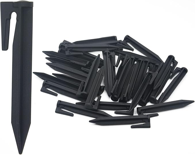 100Pcs 3.3" Plastic Boundary Wire Stakes Lawn Stakes Tent Pegs for Installation Robot Lawn Mower, Pet Fence, Camping Tent, Home Gardening