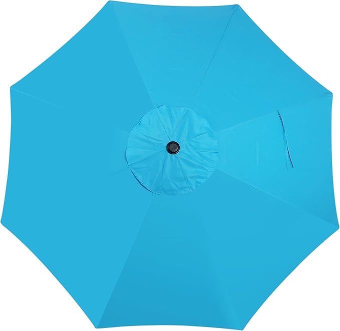 Blissun 10FT Outdoor Patio Umbrella, Outdoor Table Umbrella, Yard Umbrella, Market Umbrella with 8 Sturdy Ribs, Push Button Tilt and Crank