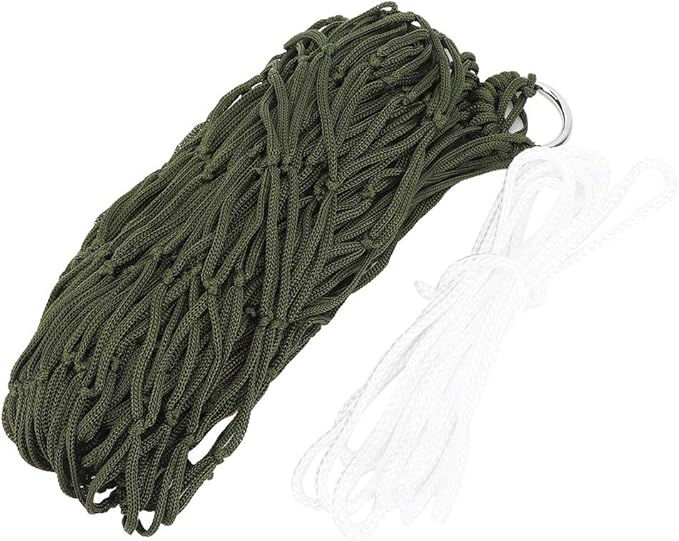 VGEBY Outdoor Hammock, High Strength Breathable Mesh Camping Hammock Nylon Single Person with Rope for Campers Hikers Backyard Relaxation Beach Trips