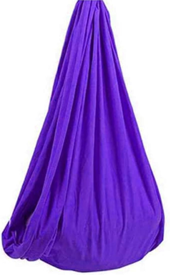 Kids Swing Hammock for Autism ADHD ADD Cuddle Up to 200kg Sensory Hammocks Child Elastic Parcel Steady Seat Swing (Color : Purple, Size : 150 x 280 cm (L x W).)