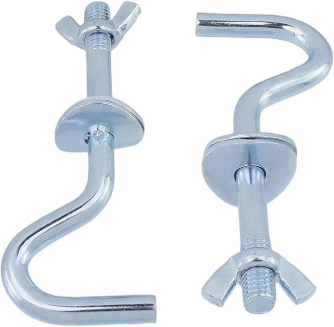 Wealrit 4 PCS Hammock Stand Hook Heavy Duty Hooks Hardware Kit, Hammock Replacement Hooks Accessories for Patio, Garden, Swing Chair (4.72" Length)-Style 01