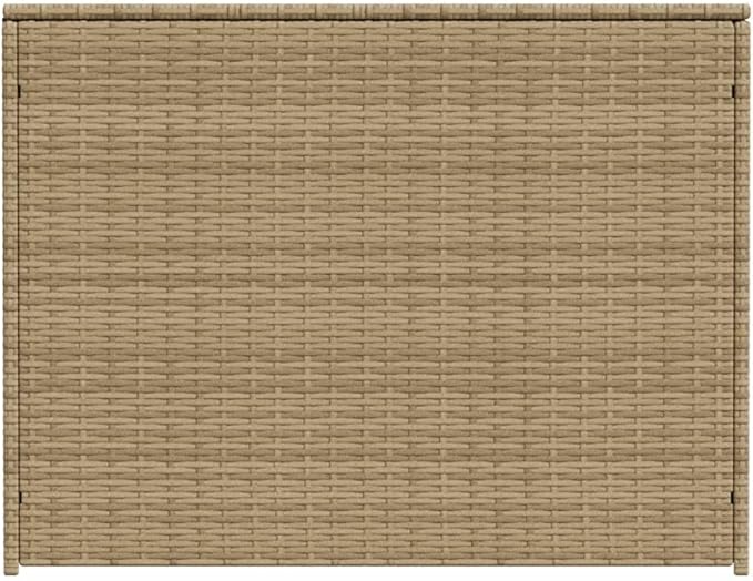 Garden Storage Box 984L Beige Poly Rattan Deck Box 70.9 x 35.4 x 27.6 in Outdoor Storage Chest for Patio Balcony and Poolside
