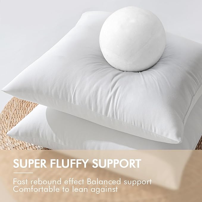MIULEE 12x20 Inch Outdoor Pillow Inserts, Pack of 4 Waterproof Pillows | Decorative Throw Pillows, Garden Pillow Form for Patio Sofa Couch