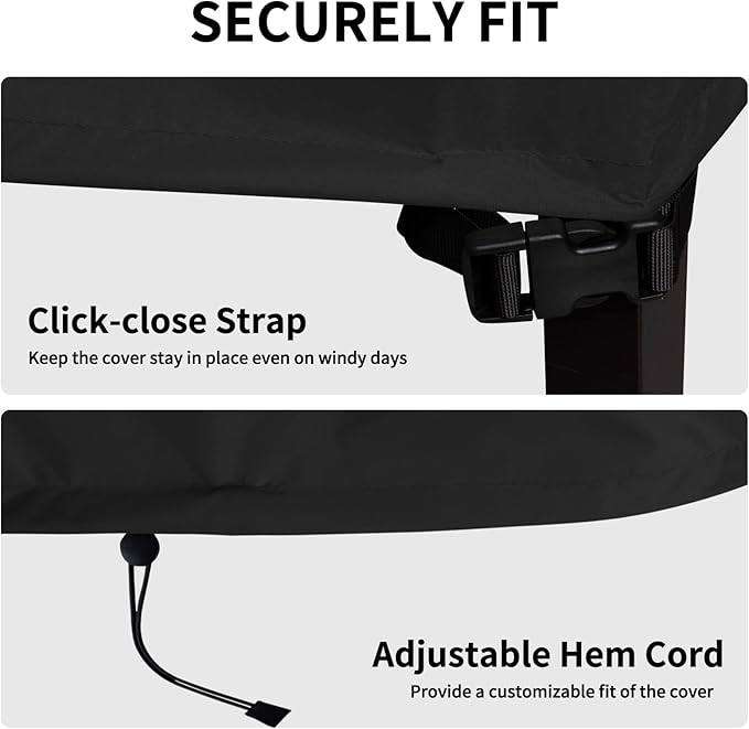 Easy-Going Waterproof Patio Chair Cover UV Resistant Outdoor Chair Cover Weatherproof Lawn Patio Furniture Cover with Tape Sealed Seam (2 Pack-29Wx30Dx36H inch, Black)