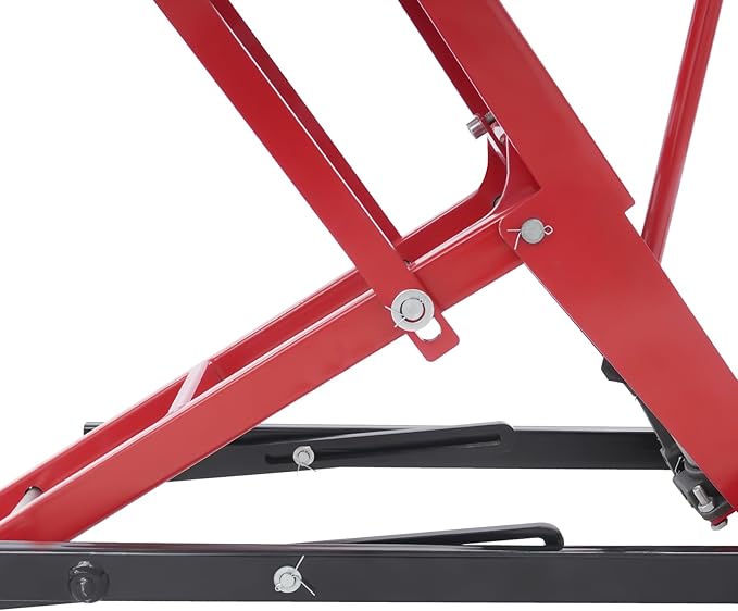 350LBS Hydraulic Lawn Mower Lift,Adjustable Wheel Span (22.44-48.11in) Zero Turn/Riding Mower Jack, Heavy Duty Q235 Steel Lawn Mower Lift Jack for Lawn Mowers Repair