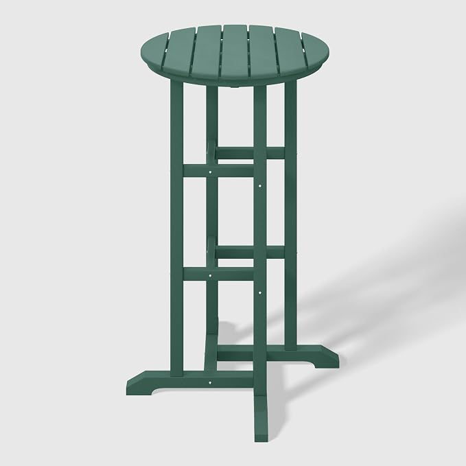 WestinTrends Malibu 42" Counter Height Round Outdoor Patio Bistro Bar Table, Dark Green