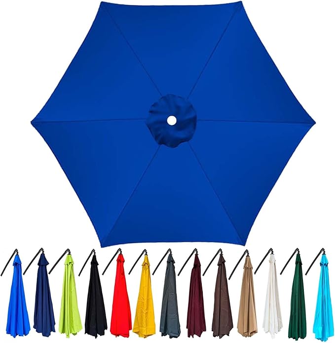 Replacement Umbrella Canopy For Market Table Beach Pool Umbrella Replacement Top Cover Patio Parasol Replacement Canopy Cover 6.5ft 7.5ft 9ft 10ft