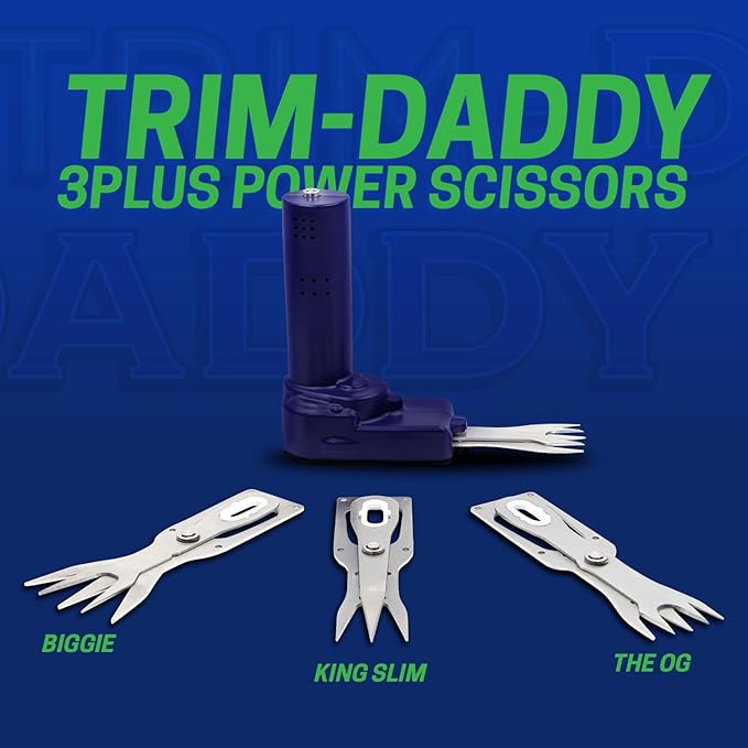 Trim Daddy | Electric Bud Trimmer for Wet or Dry Hydroponic Plants | 3PLUS Variable Speed | 3 Wet & Dry High Carbon Blades | Weight 225 g | 1 Year Warranty