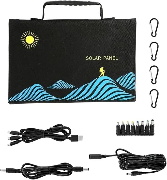Solar Panel Portable Folding Bag 120W USB+DC Output Solar Outdoor Power Generator