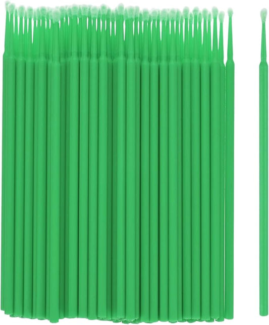 M METERXITY 100-Pack Pollinator Brush, 0.08inch/2mm Plastic Vegetable Pollinator Pen Manual Pollination Tool for Gardening/Greenhouse/Hydroponic Plants/Flower [Dark Green]