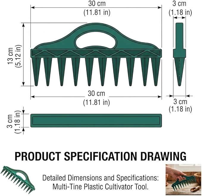 Seed Spreader Sowing Seeds Dispenser,Hand 12 Holes Seedlings Dibber,Precise Seed Sower,Portable Garden Seed Spacing Tool for Small Seeds,Flower,Vegetable