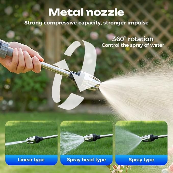 Pressure Washer, 15x More Powerful Than Hoses, 2026 Upgraded High Power Electric Cleaner with 360° Rotating Portable Outdoor Cleaning Tool (B)