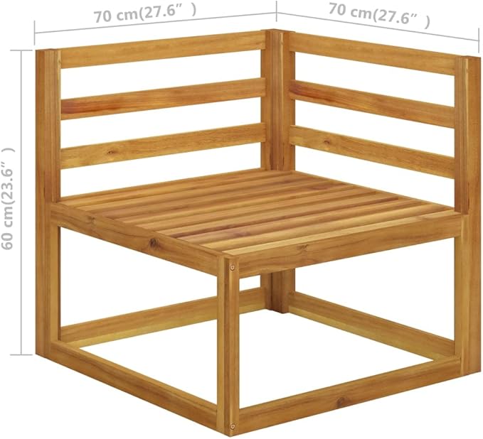 Patio Lounge Set with Cushion,Outdoor Patio Furniture,Outdoor Chat Conversation Set,Garden Furniture Sets,for Patio,Backyard,Garden,Outdoor,7 Piece Cream Solid Acacia Wood