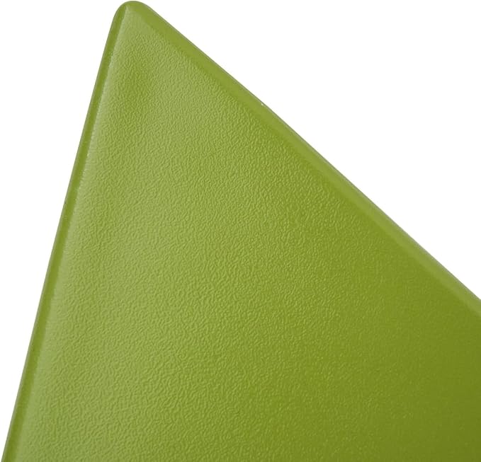 LeisureMod 15.75" Triangular Side Table, Stackable Plastic Accent End Table for Indoor & Outdoor Use, Weather-Resistant Modern Patio & Living Room Table, Set of 2, Green