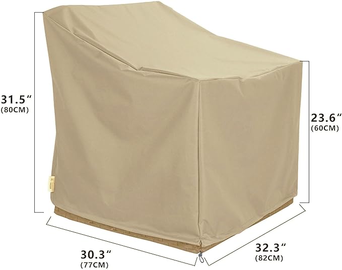 Patio Furniture Covers,Outdoor Furniture Cover Waterproof,Patio Furniture Set Covers for 4 Piece Outdoor Conversation Set,Patio Covers Set (Beige)