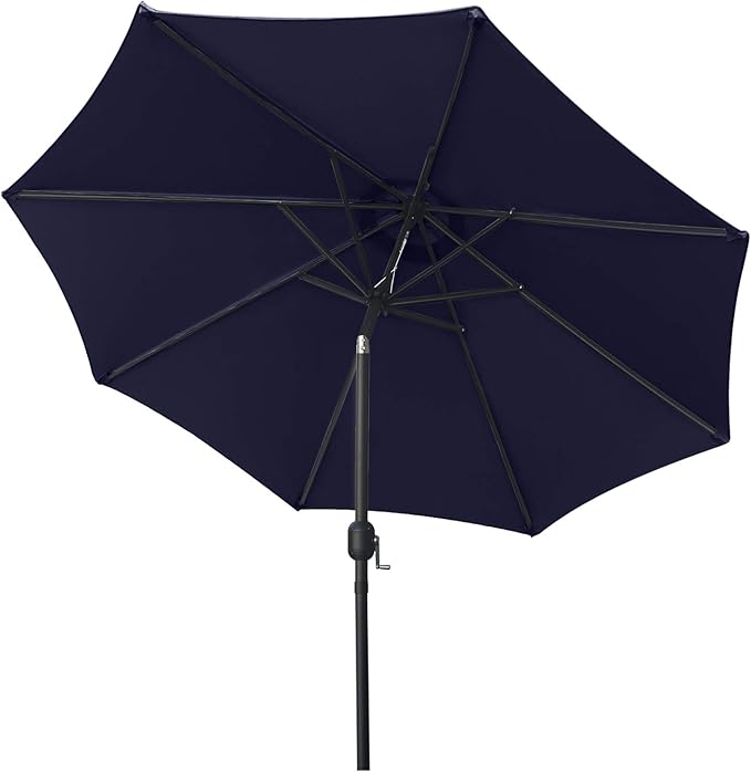ABCCANOPY 7.5FT Outdoor Patio Umbrella, UV Protection Table Umbrella w/Crank for Easy Set Up, Suitable for Garden, Lawn, Deck & Backyard (Navy Blue)