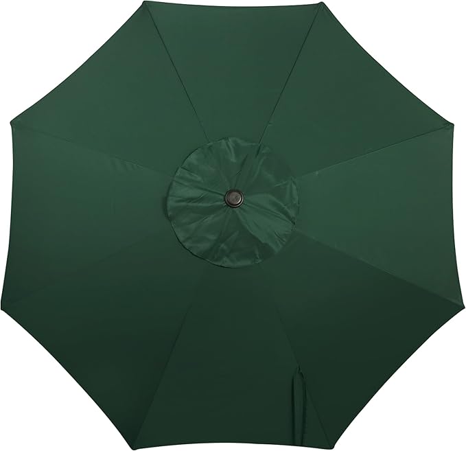 Blissun 10FT Outdoor Patio Umbrella, Outdoor Table Umbrella, Yard Umbrella, Market Umbrella with 8 Sturdy Ribs, Push Button Tilt and Crank