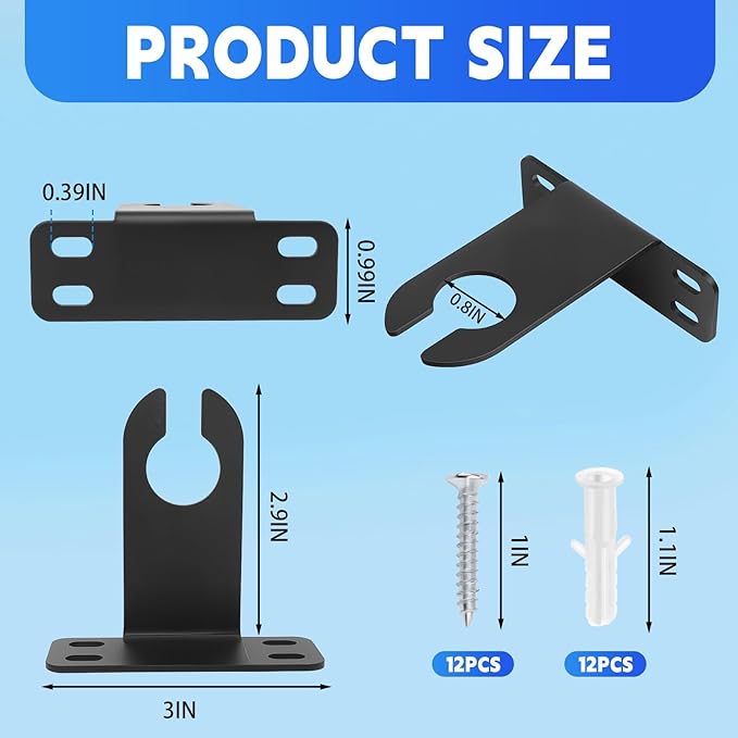 Landscape Lighting Gutter Brackets, for WAC Landscape Lighting Mount - 3 PK