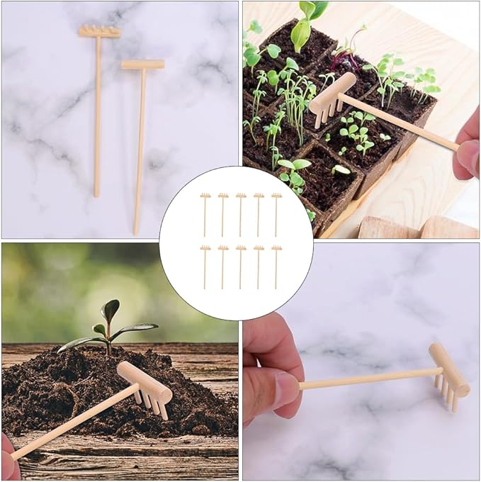 YARNOW 30 Pcs Mini Zen Garden Rakes Bulk, Miniature Sand Rake for Tabletop Meditation and Decorative Sandbox Accessories