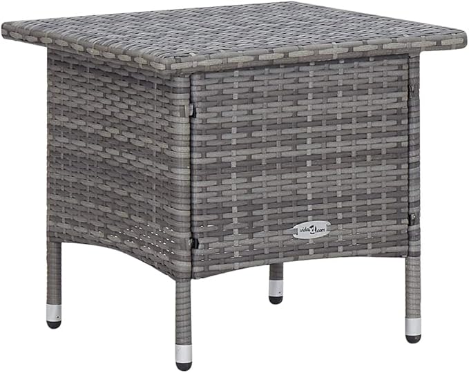 2 Piece Patio Lounge Set with Cushion, Furniture Conversation Sets Outdoor Patio Sectional Patio Lounge Set Piece Patio Set s Poly Rattan Gray