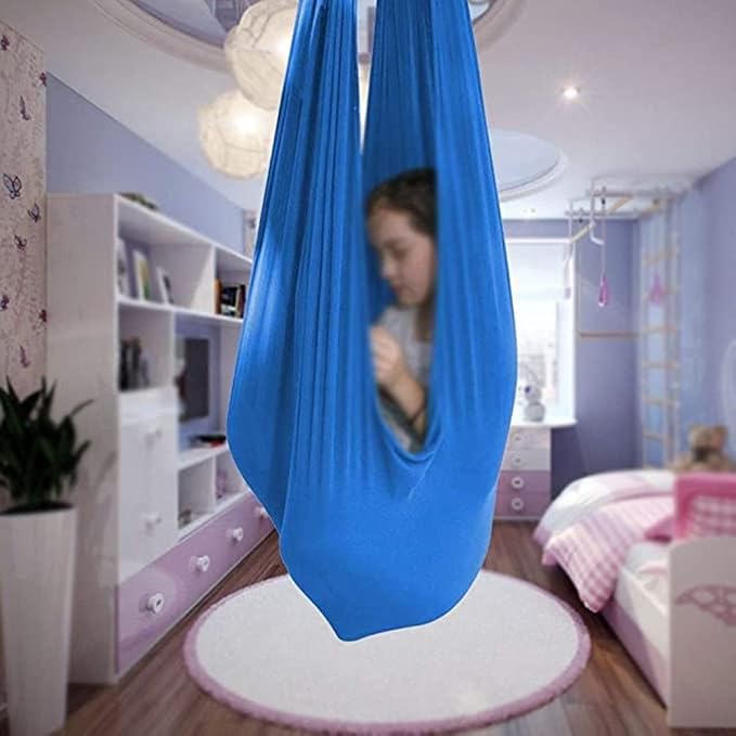 Indoor Therapy Swing Kids Cuddle Hammock with Special Needs Snuggle Swing for Children with Autism, ADHD, Aspergers Ideal for Sensory Integration (Size : 150 * 280CM/59 * 110in)