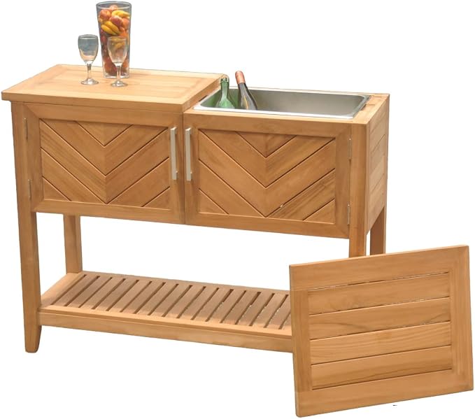 Ventura Teak Console Table Grade A Teak Wood Outdoor Patio #23VeCn