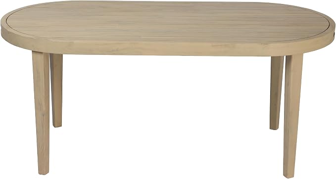Christopher Knight Home Dorium 70" Oval Outdoor Dining Table, Acacia Wood Patio Dining Table for 4-6 People, Solid Wood Outdoor Table for Patio Deck Garden Backyard Dining, Light Teak
