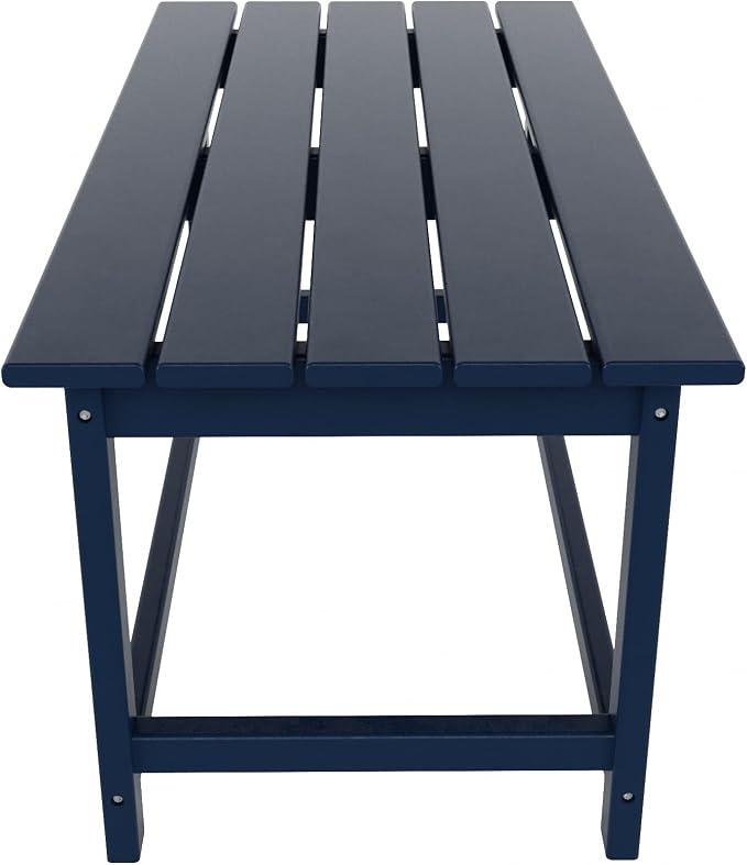 HDPE Laguna Outdoor Poly Adirondack Coffee Table, Navy Blue