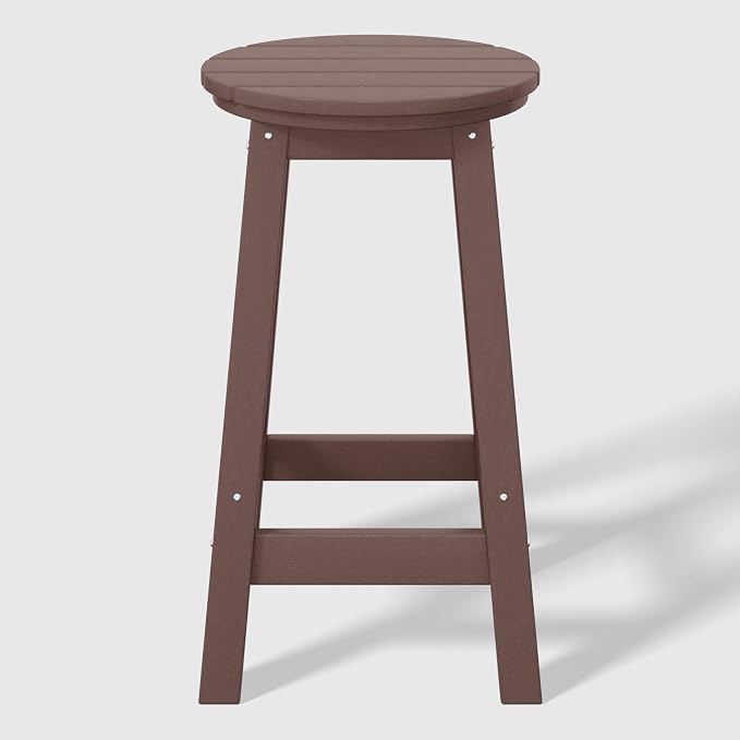 WestinTrends Malibu 5-Piece HDPE Outdoor Patio Dining Bar Bistro Table Set with Counter High Round Bar Stools