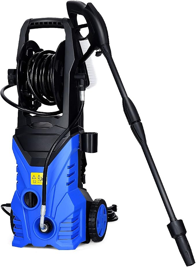Happygrill Electric Pressure Washer, 2030PSI 1.6GPM High Pressure Sprayer Machine with 16.5ft Hose, Wash Brush, Soap Bottle, 1800W