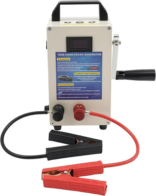 Emergency Power Supply Portable Hand Crank Generator Outdoor Camping Charger Compact Sturdy Easy Carry Stable Backup Power for Travel Hiking Home Outdoor Emergency Device Charging Use