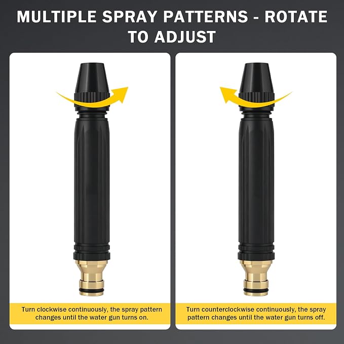 Home High Pressure Car Wash Water Gun - Adjustable Booster High Pressure Hose Nozzle (2PCS)