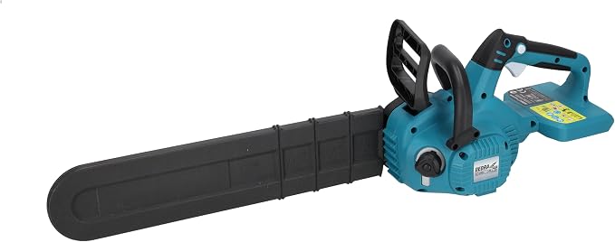 DEDRA Cordless Chainsaw 18 Inches, 2 x 18 V, Guide Rail 18 Inches, Double Power Supply, with Safety Brake, Brushless Motor, Tool-Free Chain Tension, without Battery/Charger