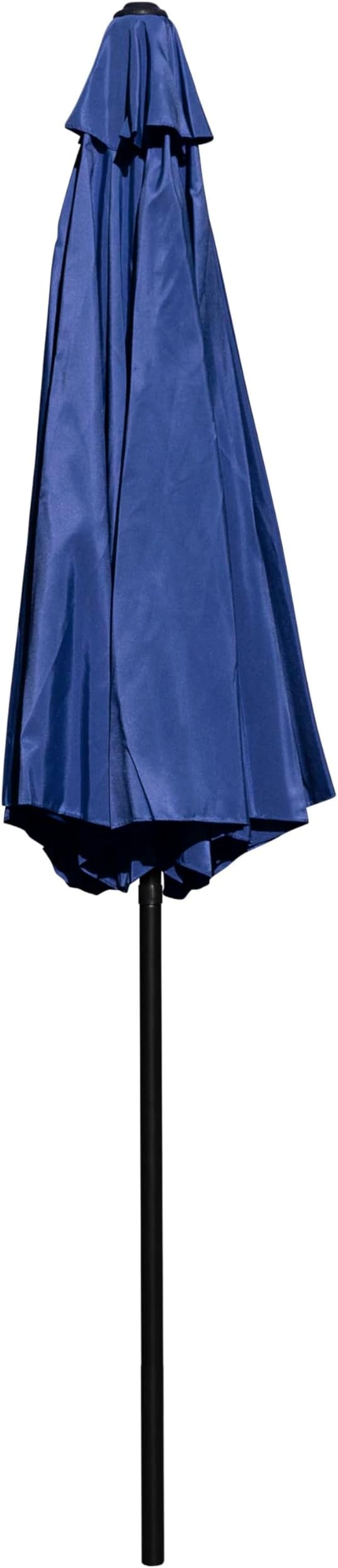 EMMA + OLIVER 9' Navy Outdoor Patio Umbrella With Easy To Use Crank And Tilt Function - Round Patio Table Umbrella with 1.5" Diameter Steel Pole