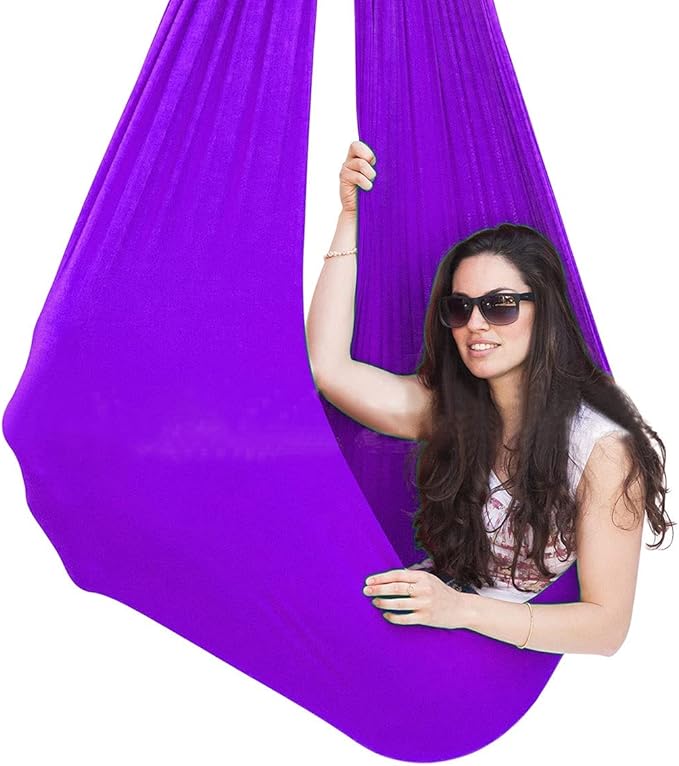 Sensory Swing for Adults Therapy Swing for Kids Indoor Outdoor Calming Snuggle Hammock Durable Fabric Swing for Autism ADHD Aspergers and Sensory Integration