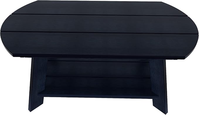 WestinTrends Tuscany Outdoor Coffee Table, All Weather HIPS 2 Tier Patio Adirondack Coffee Table, Navy